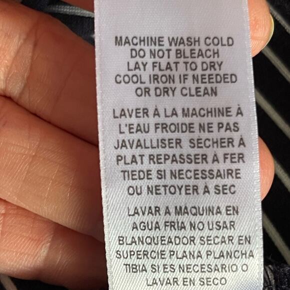 Frame Knit Boat Neck Bell Sleeve Striped Top XS - Picture 9 of 9